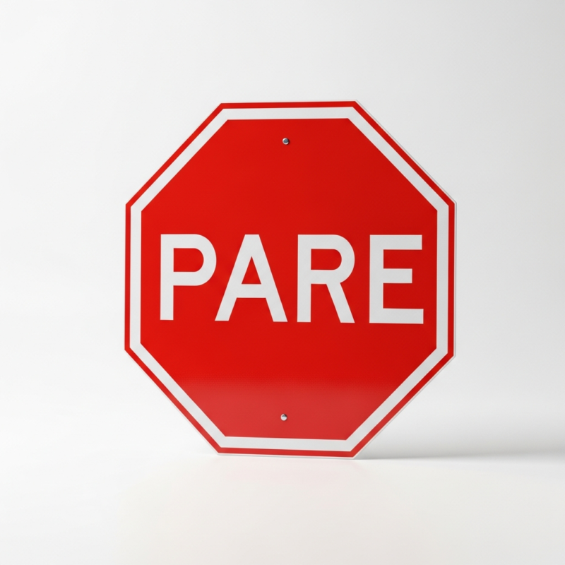 Placa de Sinalização A-1a — Curva Perigosa